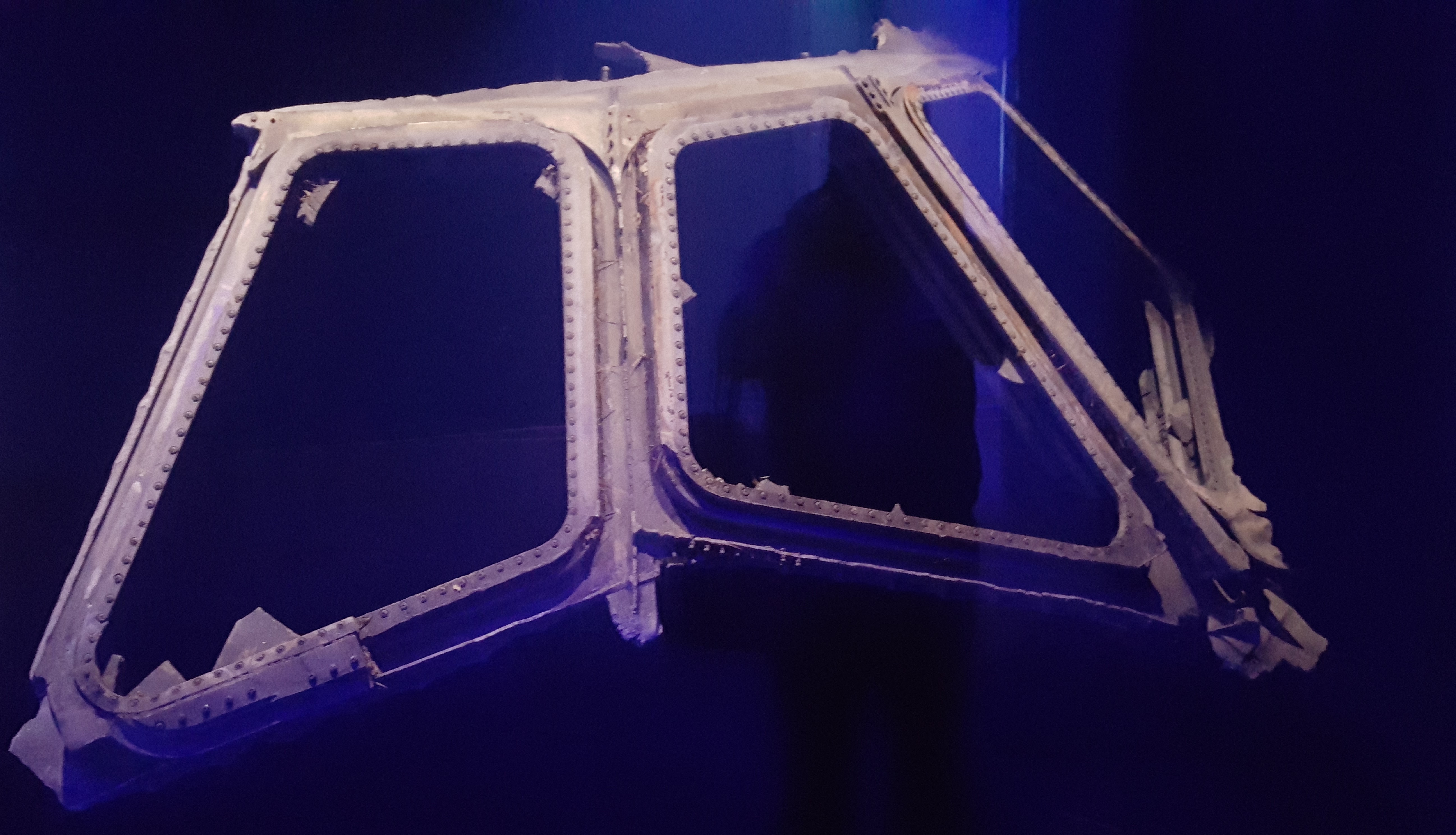 Space Shuttle Columbia window frames - Forever Remebered Kennedy Space Center FL