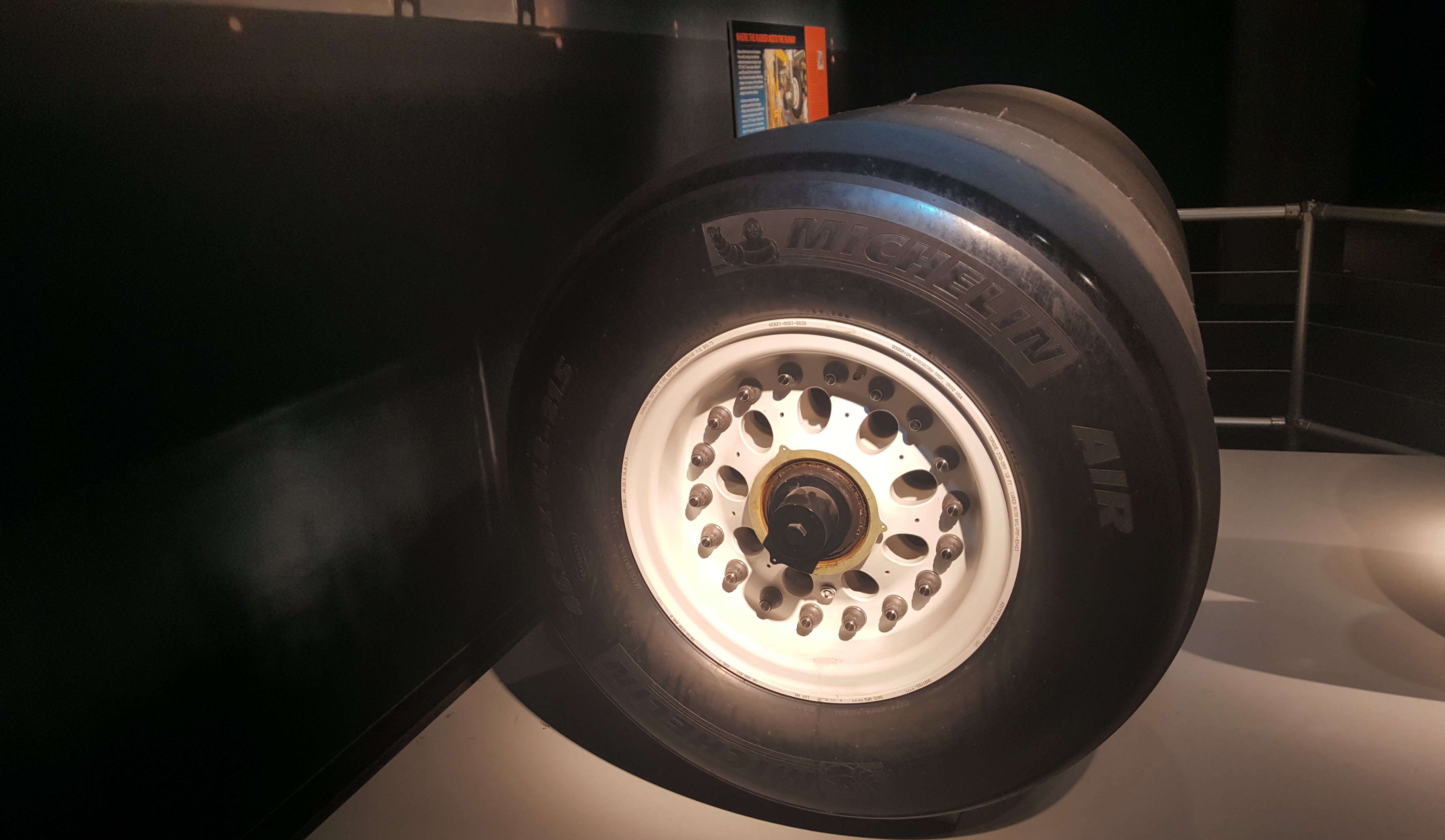Space Shuttle Endeavour STS 134 main landing gear tyres - California Science center - Los Angeles