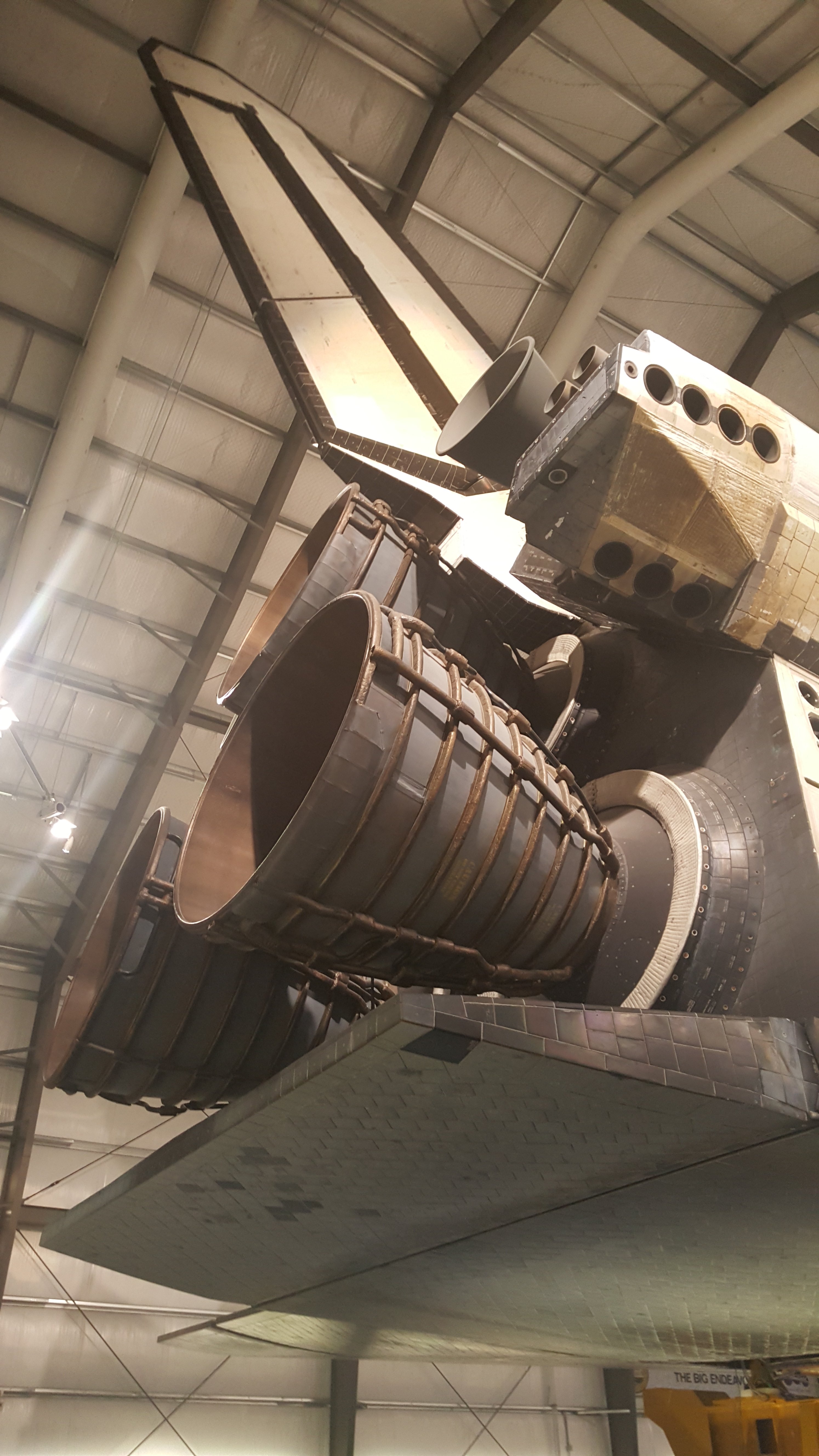 Space Shuttle Endeavour aft fuselage main engines and body flap - California Science Center, Los Angeles CA