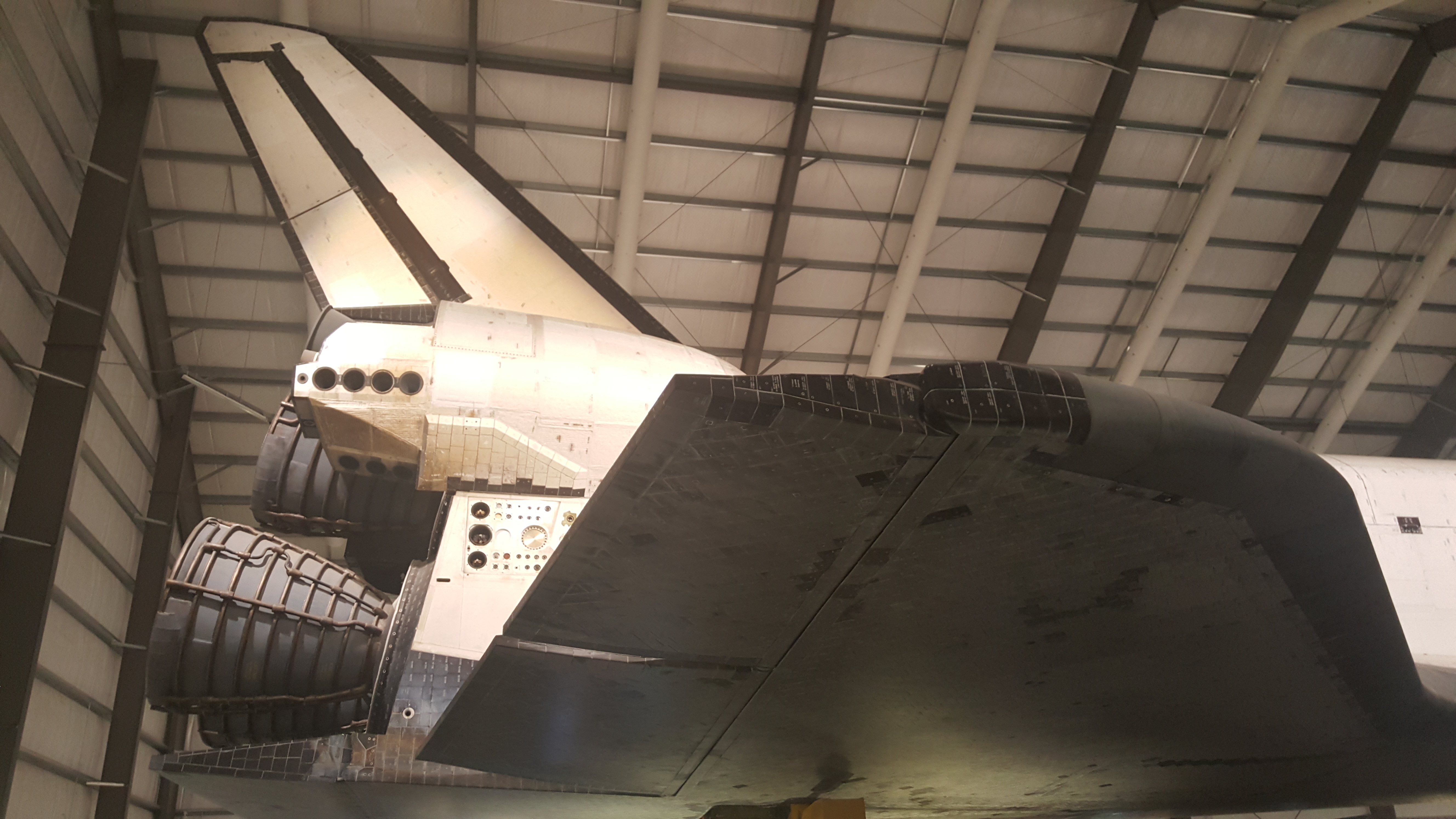 Space Shuttle Endeavour aft Fuselage full starboard profile Califorrnia Science Center - Los Angeles CA