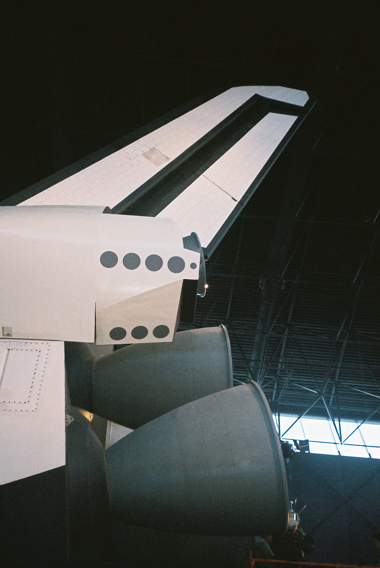 Space Shuttle Enterprise Aft Fuelage Port side with Vertical Stabilizer - Steven F Udvar Hazy Center, Chantilly VA